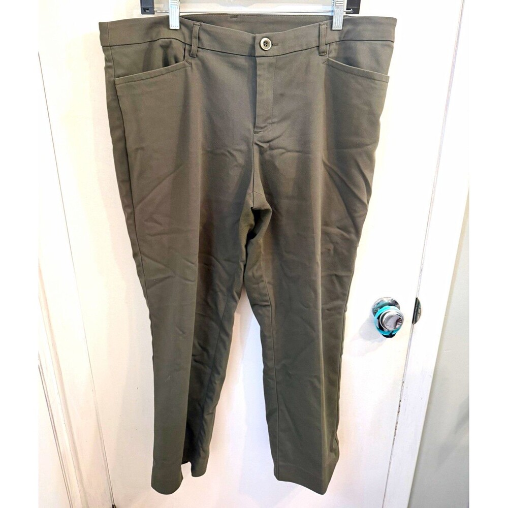 Christopher & Banks Petite Women’s Gray Flat Front Dress Pants Stretch Pockets